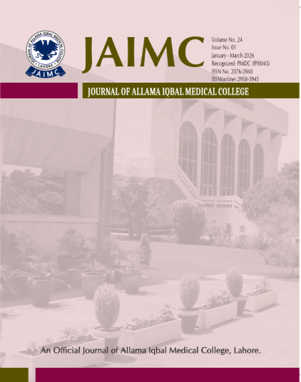 					View Vol. 24 No. 1 (2026): JAIMC: Official Journal of Allama Iqbal Medical College, Lahore
				